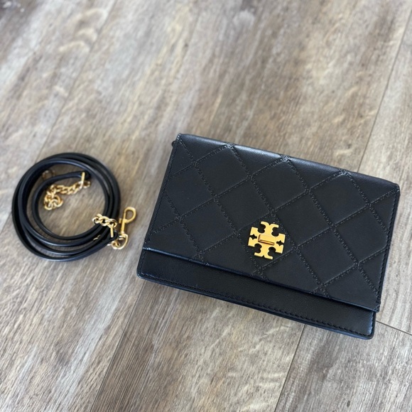 Tory Burch Mini Georgia Turnlock Chain - Quilt Pattern Embossing Leather Bag - Picture 12 of 13